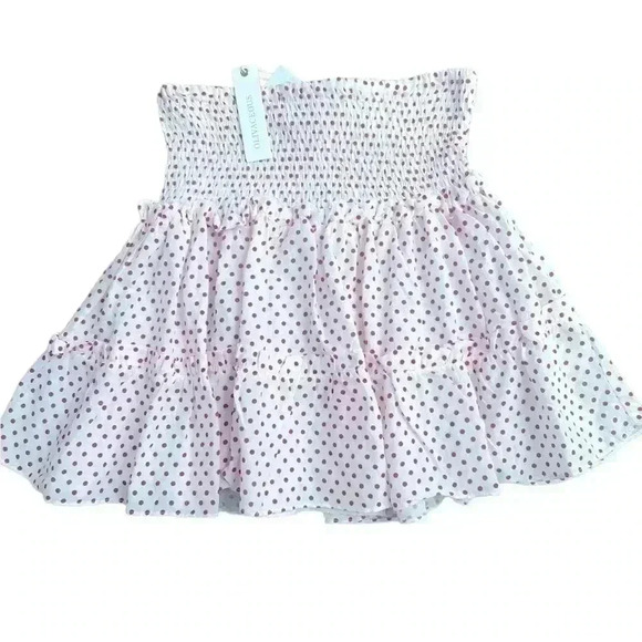 🌟Olivaceous Shirred Boho/ Shabby chic Print Ruffled Mini Skirt new with tags - Picture 1 of 8